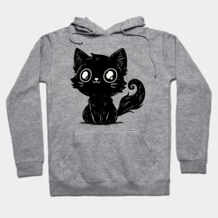 cute black kitten Hoodie